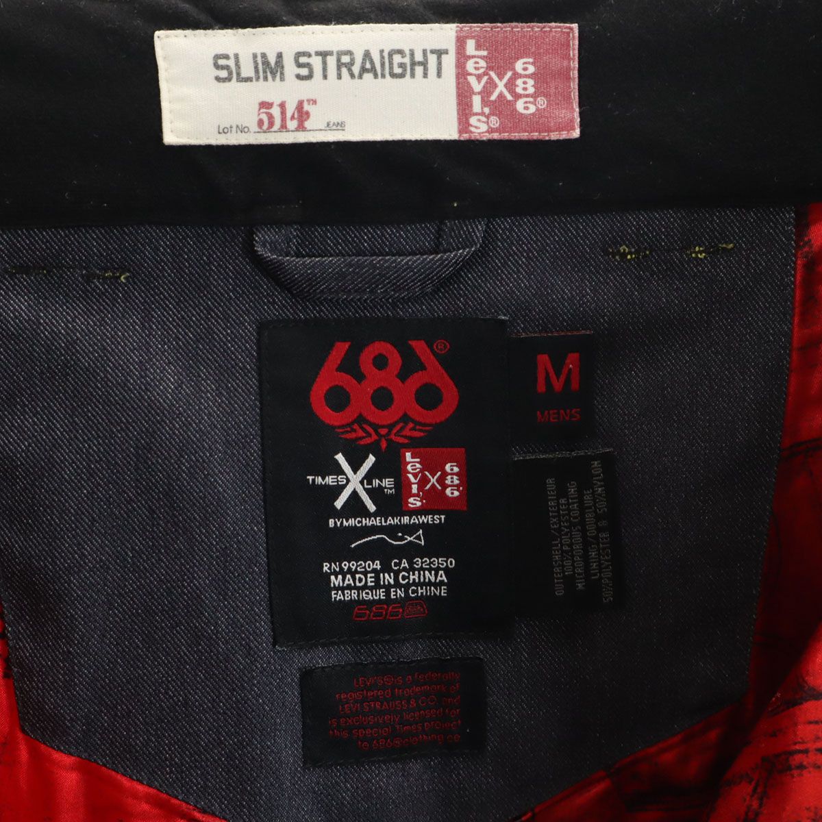 Levi's リーバイス 686 シックスエイトシックス コラボ スノーボード