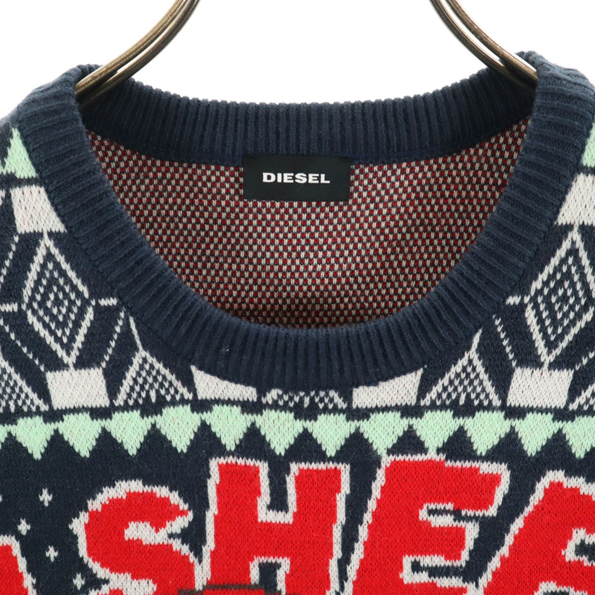 美品 DIESEL ディーゼル OH SHEEP クリスマス 長袖 セーター L 