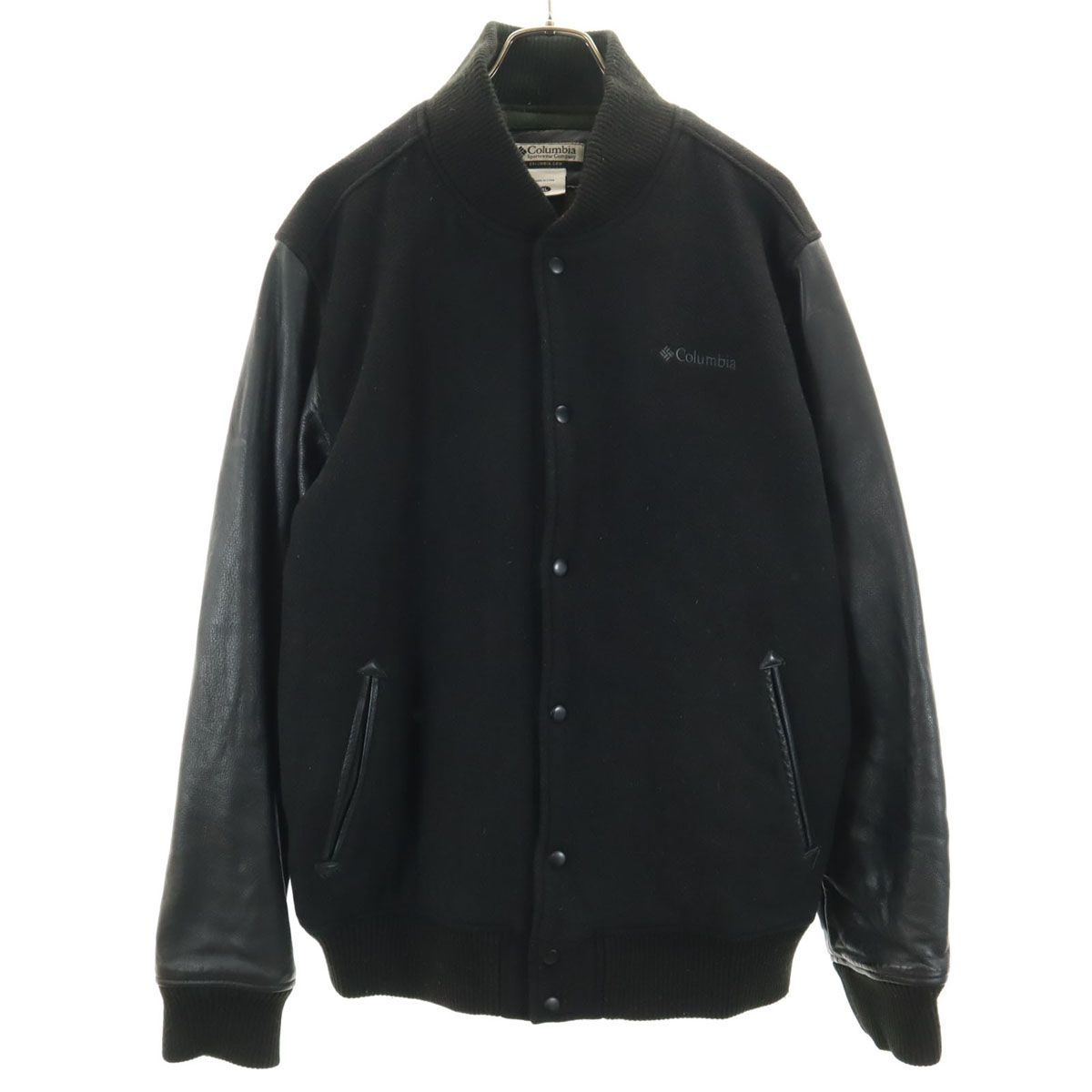 Columbia Columbia コロンビア スタジャン XL ブラック 袖レザー 