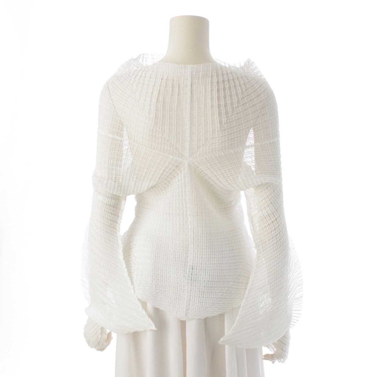 イッセイミヤケ メッシュ プリーツ 変形 デザイン カットソー トップス