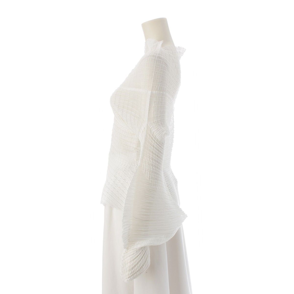 イッセイミヤケ メッシュ プリーツ 変形 デザイン カットソー トップス