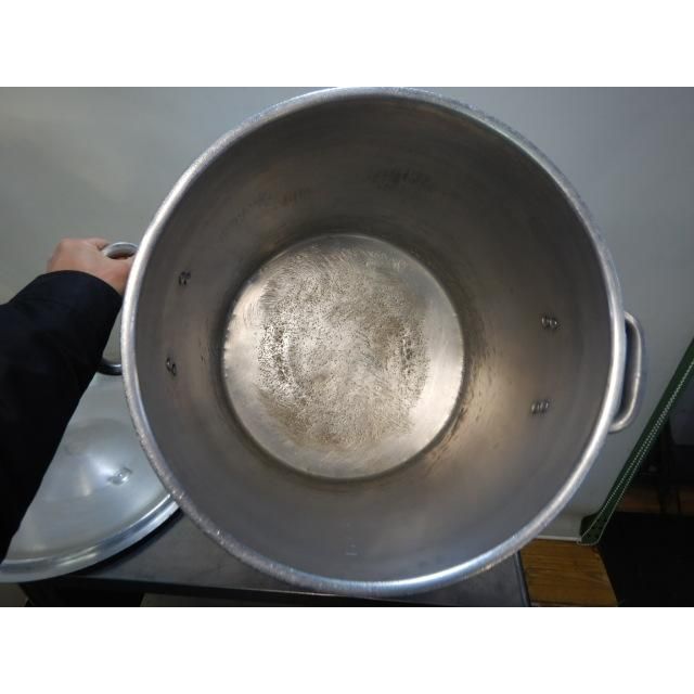  4 底ふくらみ ふたズレ EBM アルミ 寸胴鍋 48 cm 外寸Wφ503 H 490ｍm 厚4 mm 10.02 kg 86 L ラーメン スープ 取っ手80 内寸 その他 調理器具