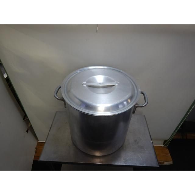 4 底ふくらみ ふたズレ EBM アルミ 寸胴鍋 48 cm 外寸Wφ503 H 490ｍm 厚4 mm 10.02 kg 86 L ラーメン スープ 取っ手80 内寸