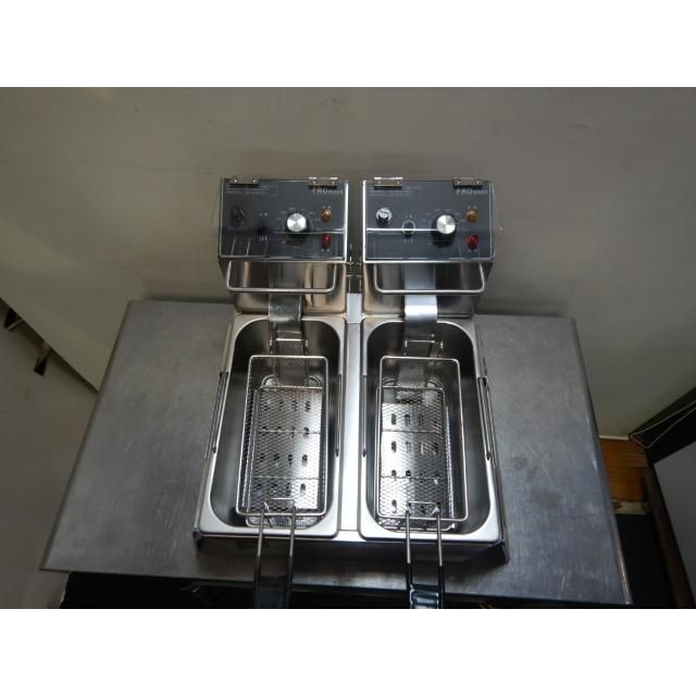 キプロスター 業務用 卓上 電気 2槽 フライヤー PRO-3.5 FLWT mm 4 L×2 100 V 1400 W×2