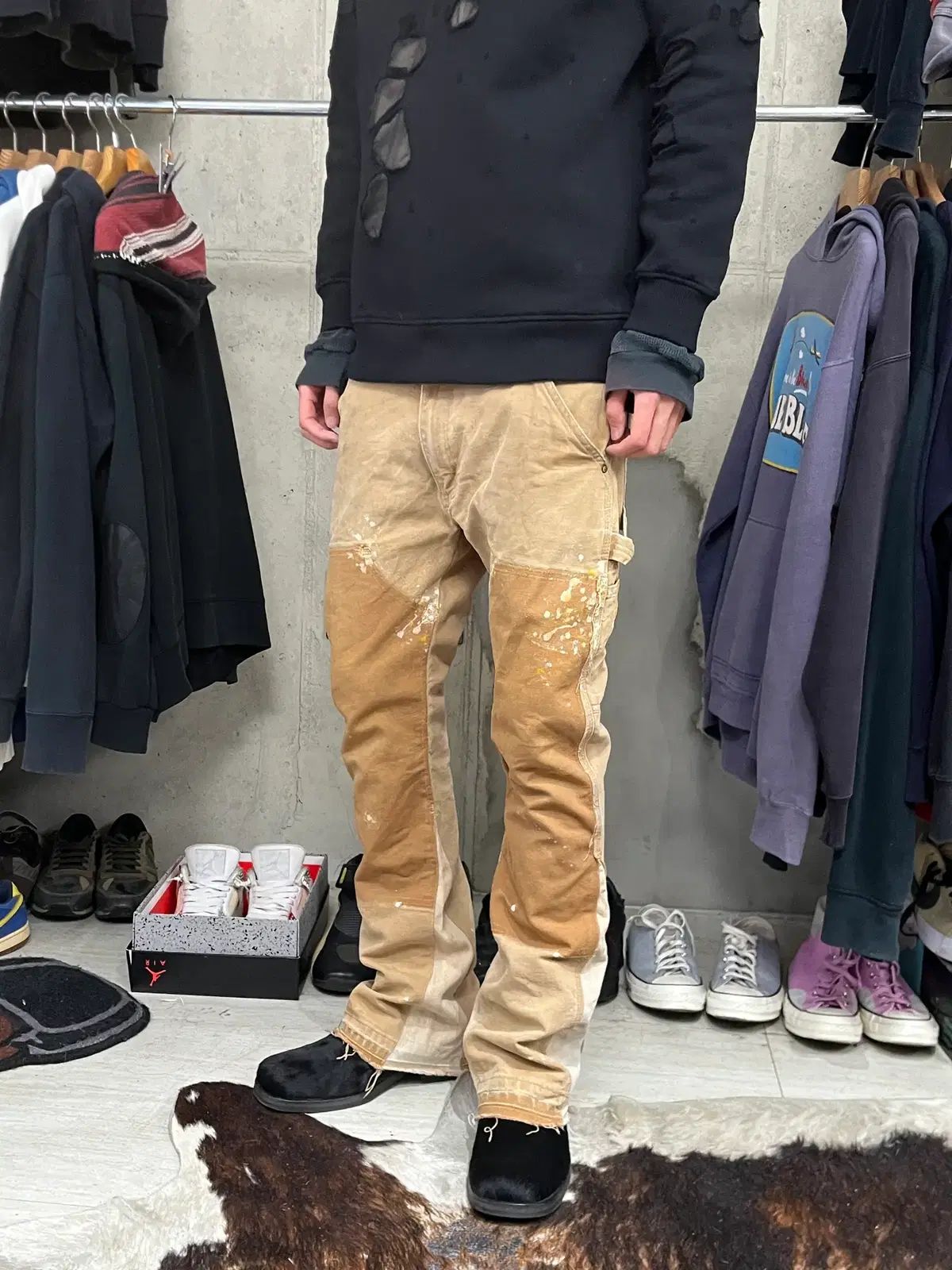 90s カーハート Carhart 80年代 リメイクカーハート ブリーチ加工 USA 