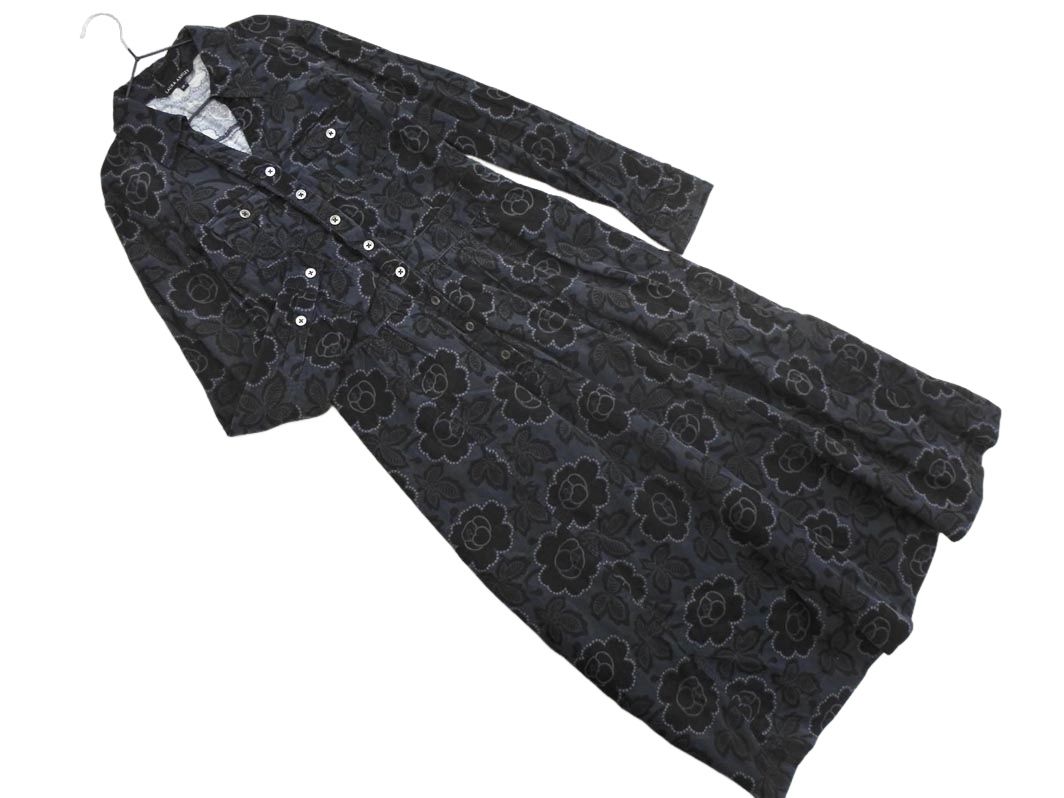 LAURA ASHLEY ローラ アシュレイ コーデュロイ 花柄 シャツ ワンピース