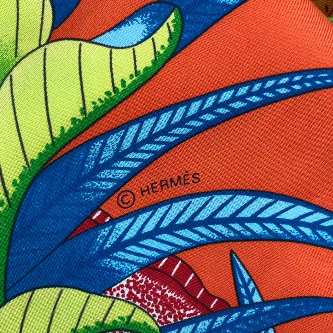 未使用品 HERMES エルメス スカーフ カレ90 LA MARCHE DU ZAMBEZE 