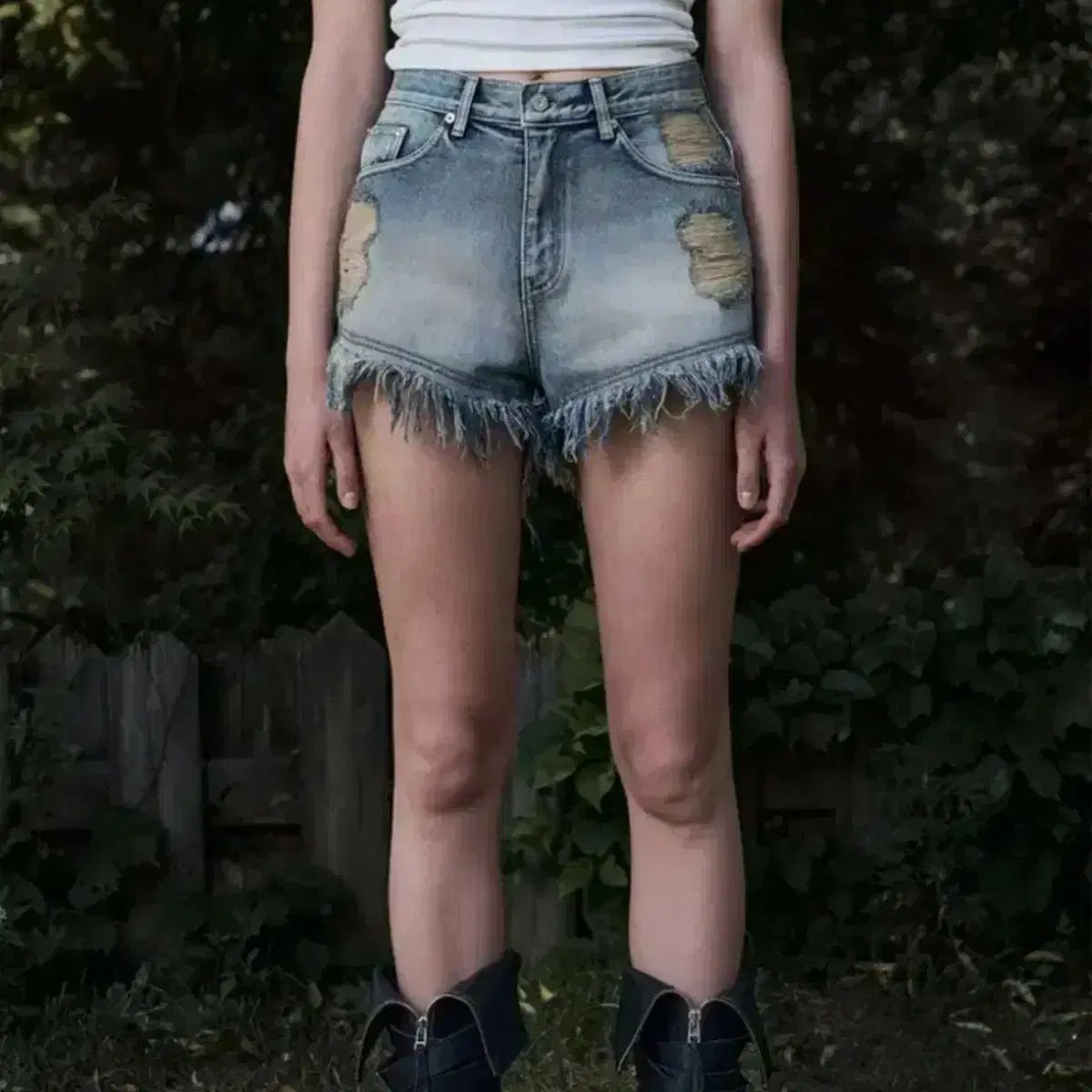 BOHEMSEO ボヘミアンソウル ダメージショーツ 21ver ブルー L - メルカリ