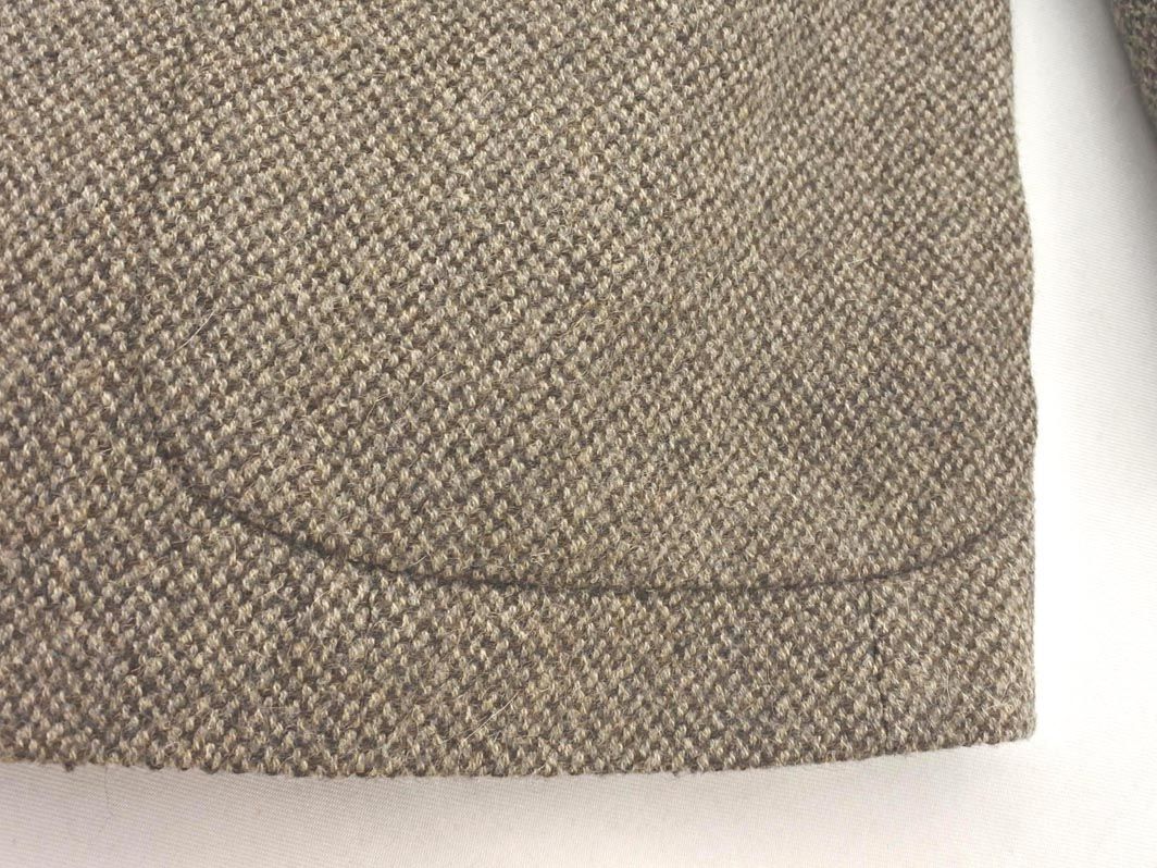 マドモアゼルノンノン ツイード ノーカラージャケット ウール アルパカ混 M マドモアゼルノンノン ツイード ノーカラージャケット ウール アルパカ