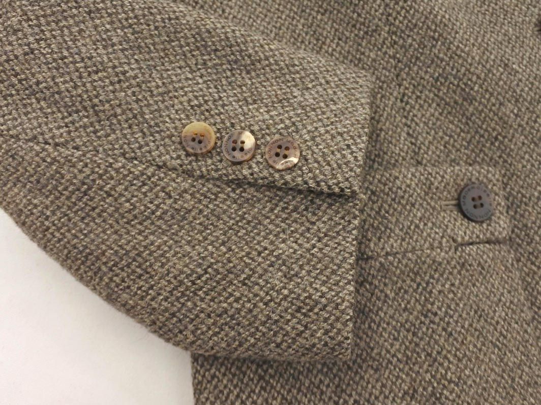 マドモアゼルノンノン ツイード ノーカラージャケット ウール アルパカ混 M マドモアゼルノンノン ツイード ノーカラージャケット ウール アルパカ