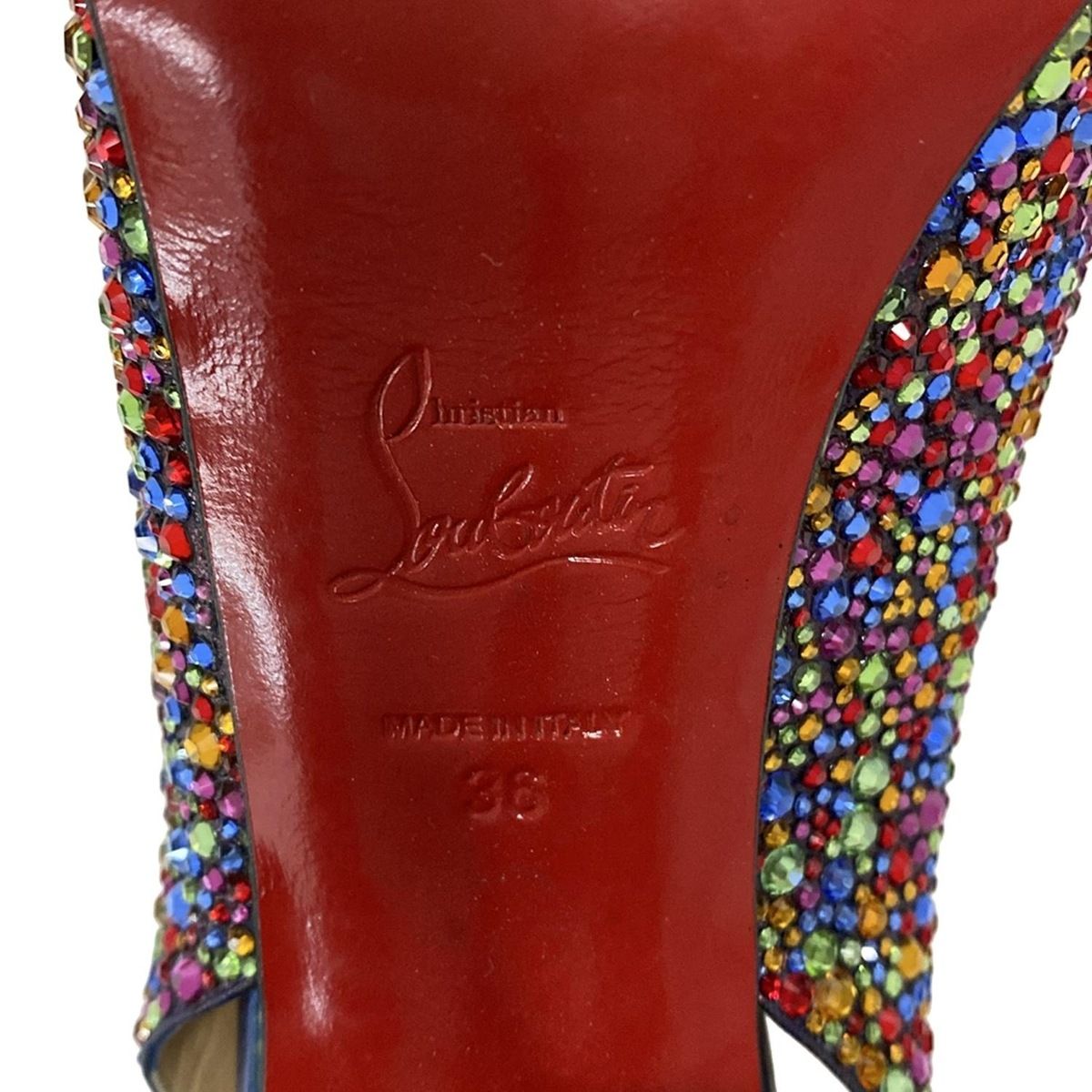 Christian Louboutin マルチカラー サンダル 36 CHRISTIAN LOUBOUTIN(クリスチャンルブタン) サンダル 36 レディース