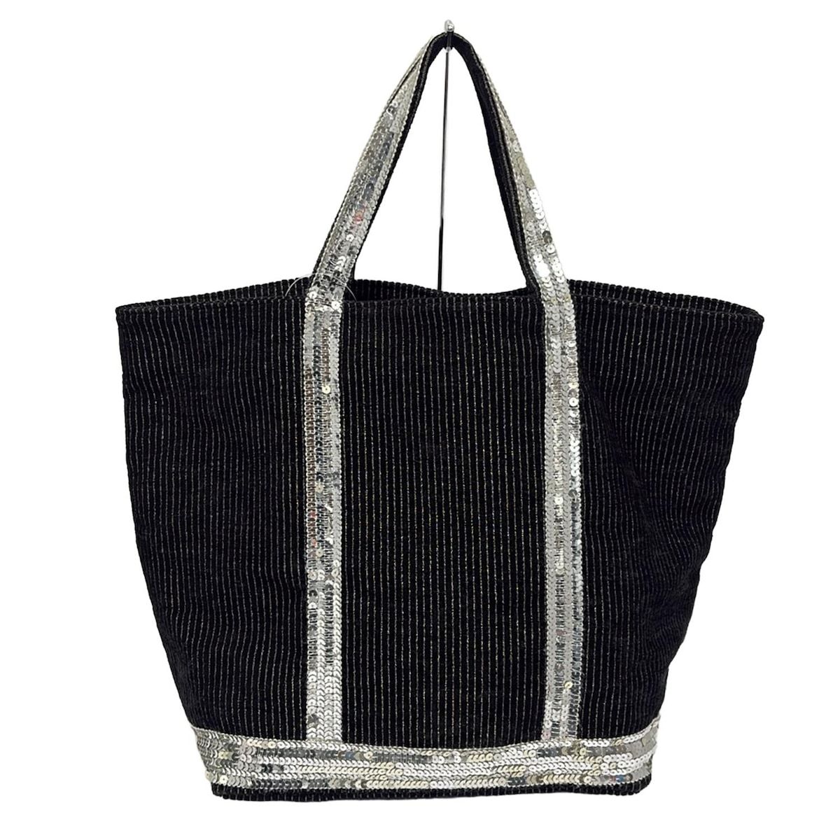 vanessa bruno(ヴァネッサブリューノ) トートバッグ美品 - 黒×シルバー