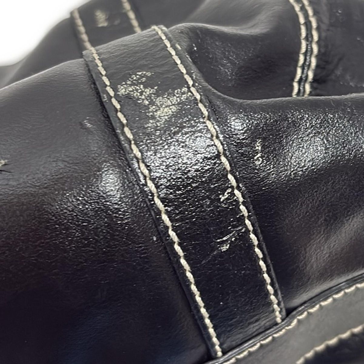 FRANCESCO BIASIA フランチェスコ ビアジア ハンドバッグ レザー FRANCESCO BIASIA(フランチェスコ・ビアジア) ハンドバッグ - 黒×白