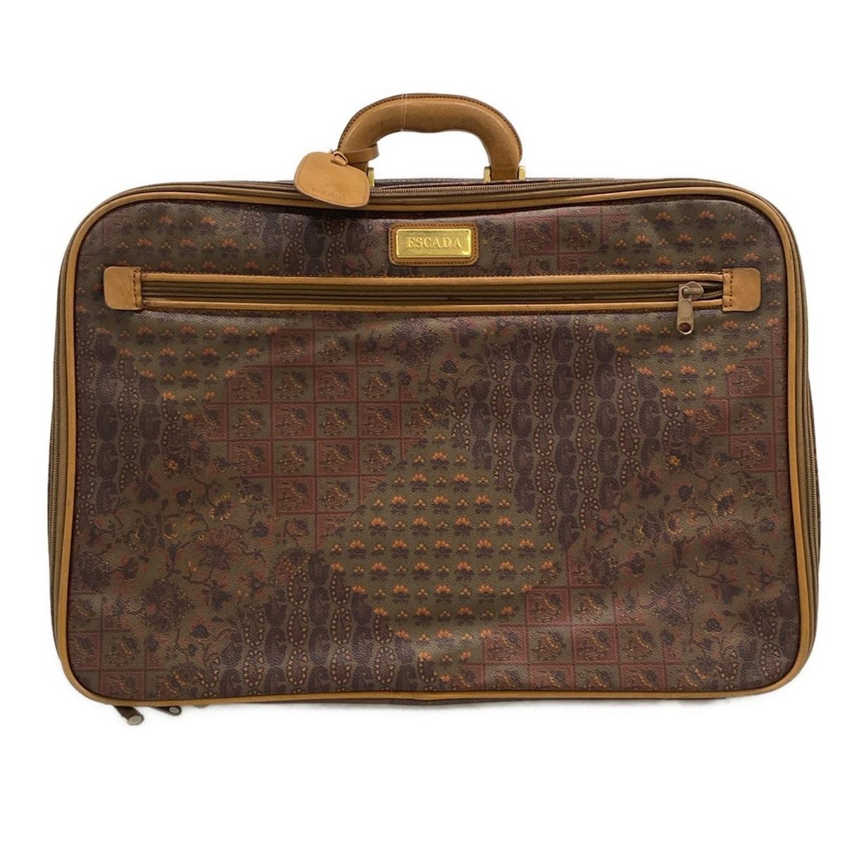 ESCADA(エスカーダ) ボストンバッグ - ダークブラウン×ボルドー×マルチ
