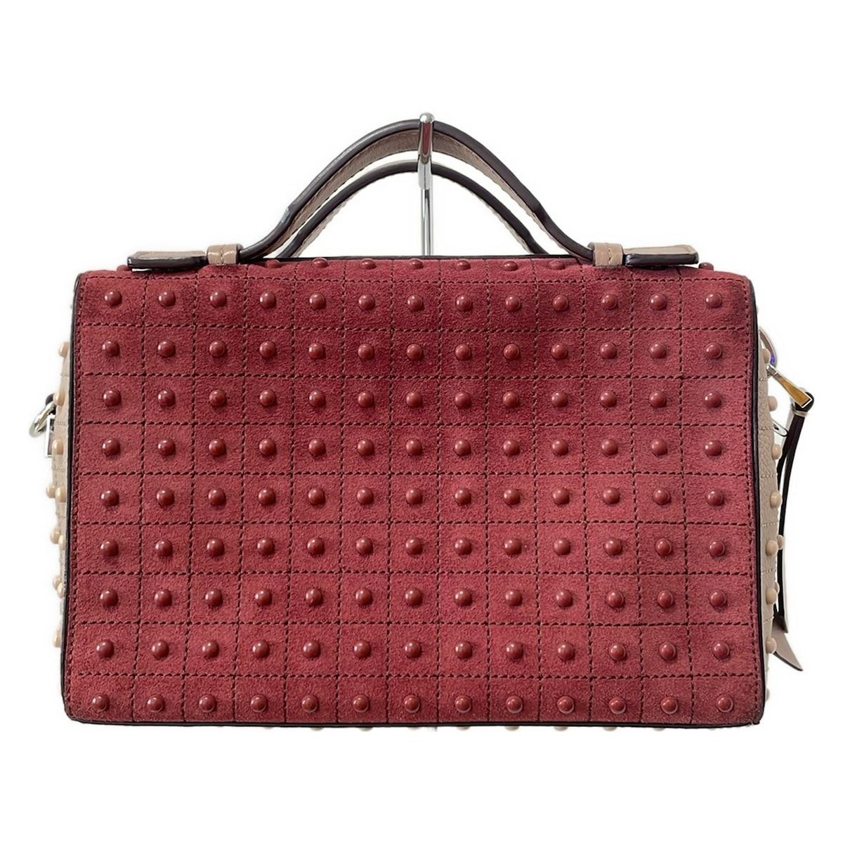 TOD'S(トッズ) ハンドバッグ ゴンミーニバッグ ボルドー×ブラウン
