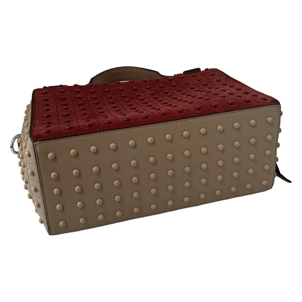 TOD'S(トッズ) ハンドバッグ ゴンミーニバッグ ボルドー×ブラウン