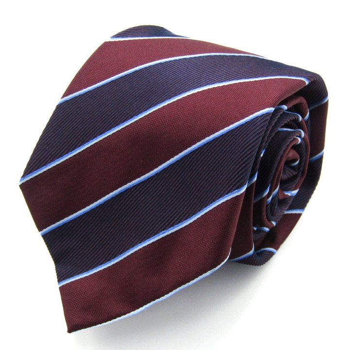 フランコバッシ ブランド ネクタイ ストライプ柄 シルク PO メンズ