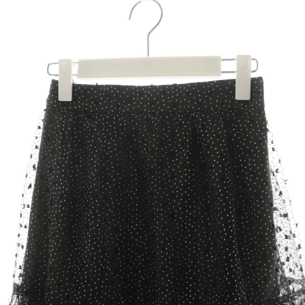 カデュネ CADUNE 24SS キラキラドットスカート フレアスカート ロング
