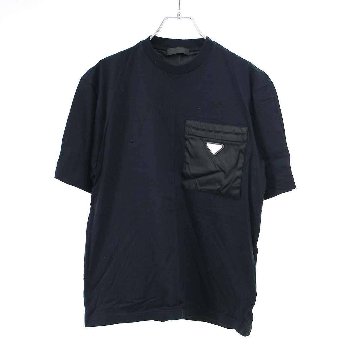 PRADA プラダ RE-NYLON ロゴプレートナイロンポケットTシャツ UJN661 
