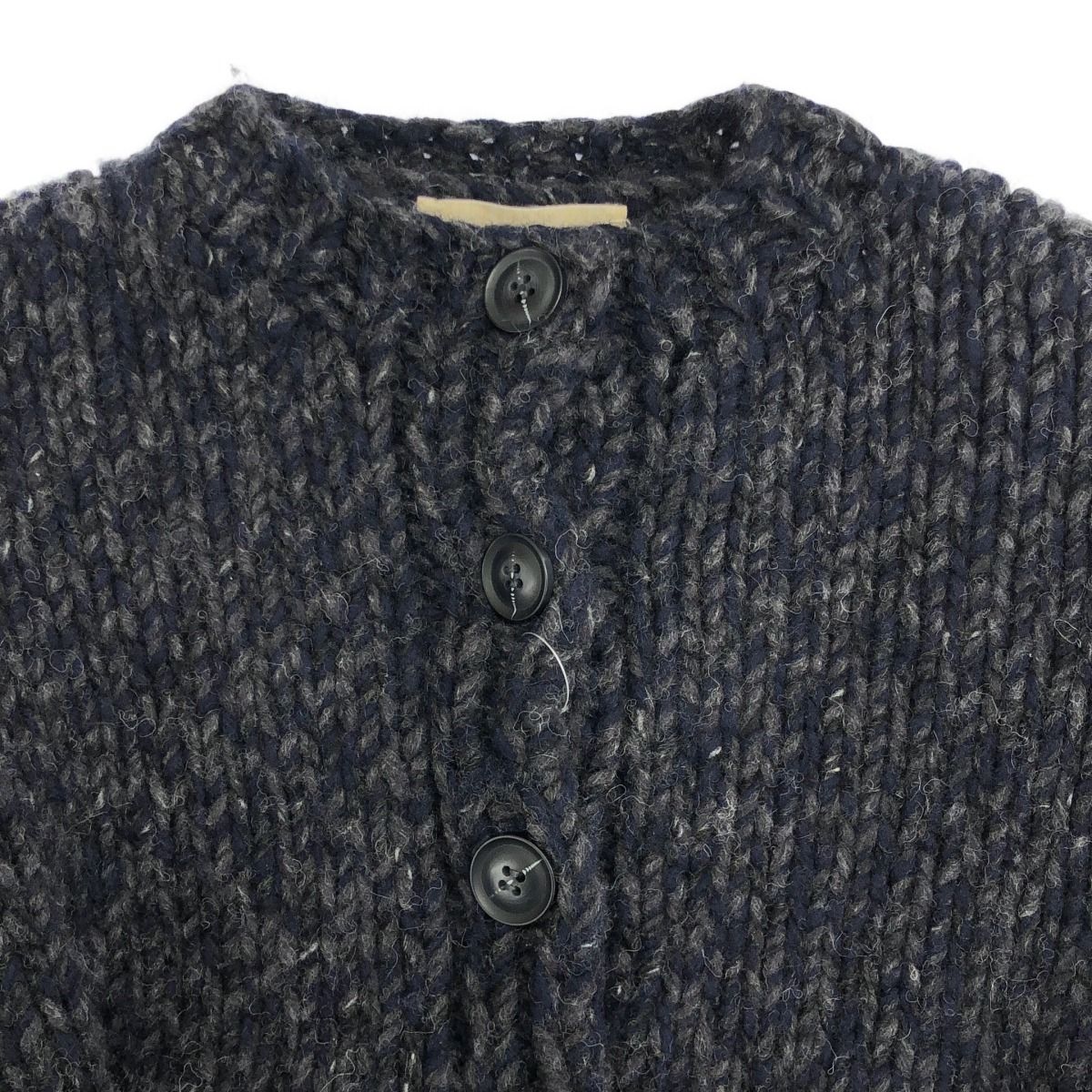 【早い者勝ち】SHISHIKUIシシクイ　MIX / NAVY×GRAY THE SHISHIKUI シシクイ MIX / NAVY×GRAY クロップドニット