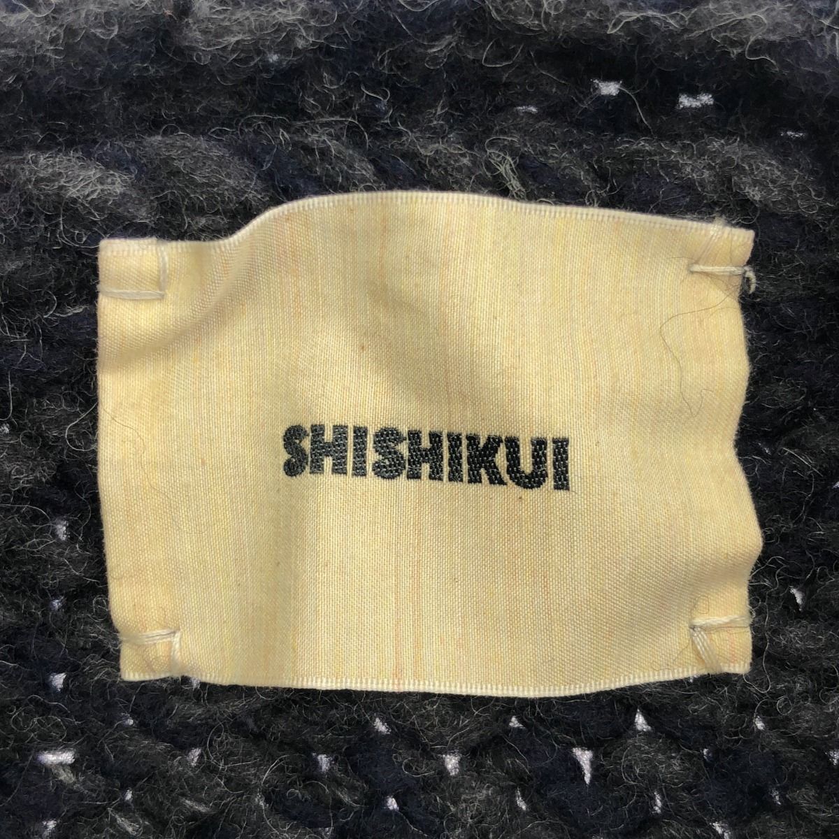THE SHISHIKUI シシクイ MIX / NAVY×GRAY クロップドニット
