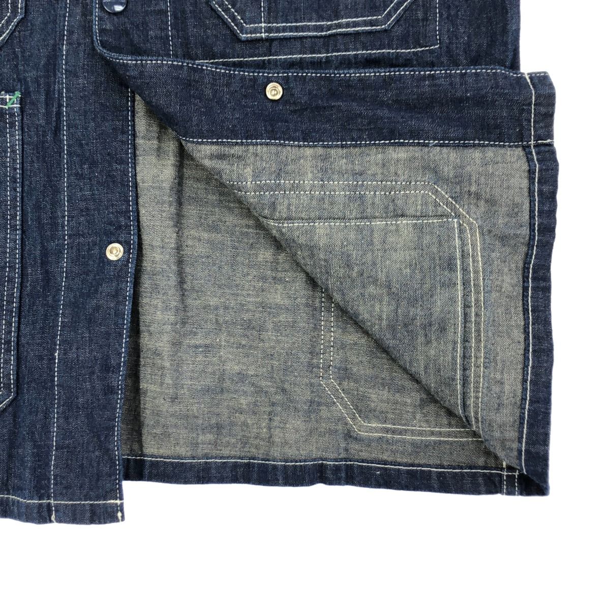 SASSAFRAS デニムカバーオール XS SASSAFRAS ササフラス デニムカバーオールジャケット インディゴ S