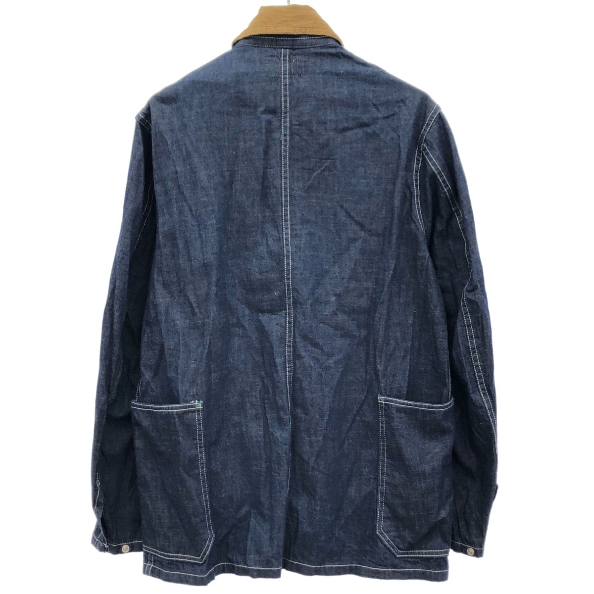 SASSAFRAS ササフラス デニムカバーオールジャケット インディゴ S