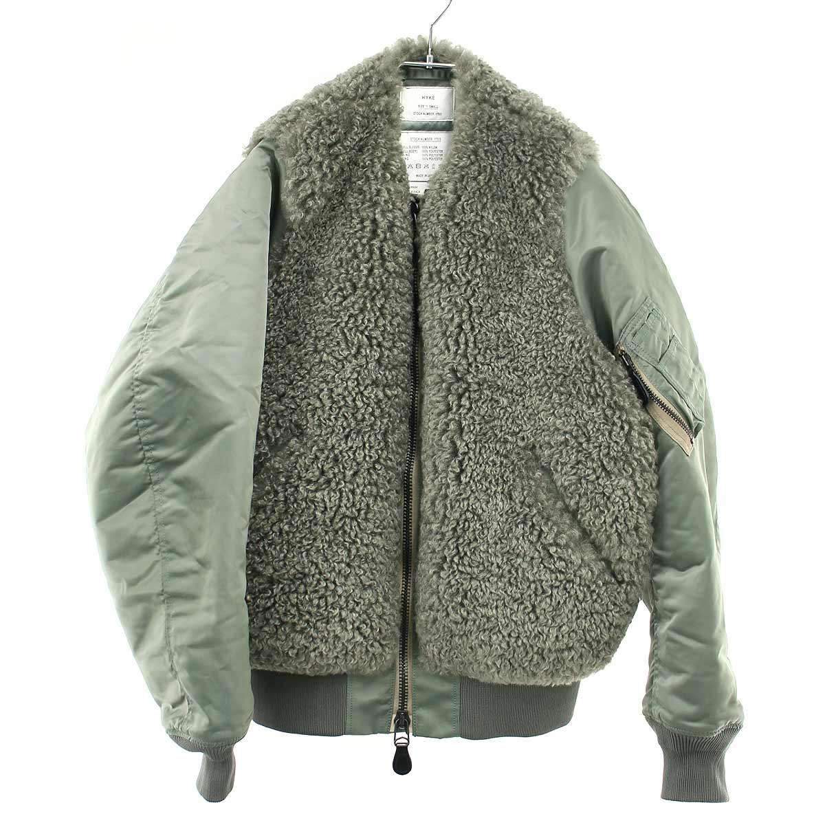 HYKE ハイク 25AW FAUX SHEARLING TYPE MA-1 JACKET ファー