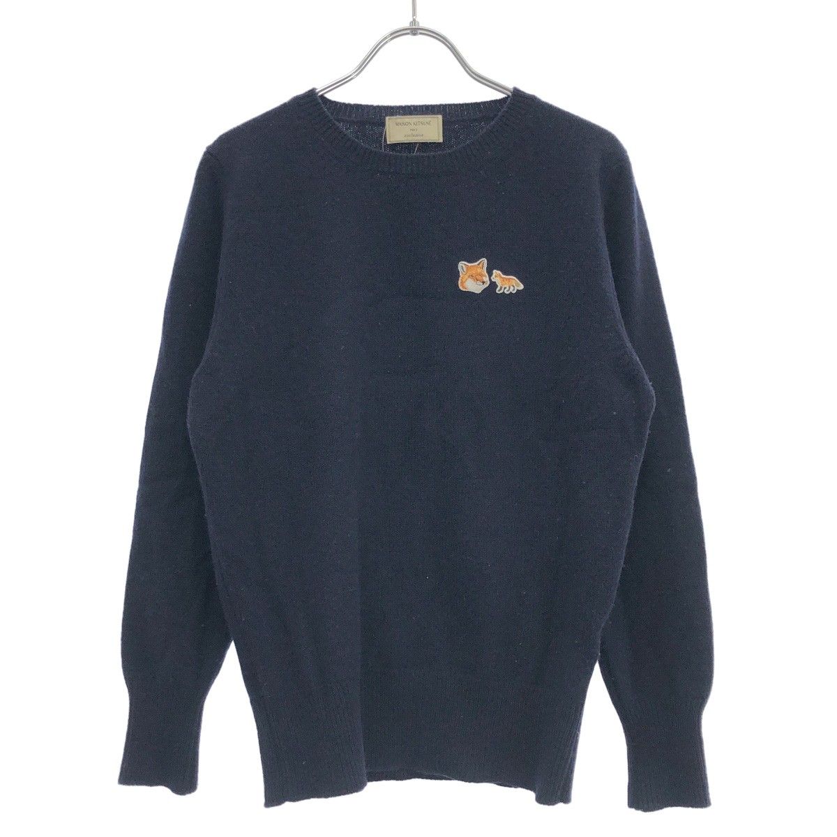 MAISON KITSUNE メゾンキツネ フォックスパッチ ウールニットセーター 