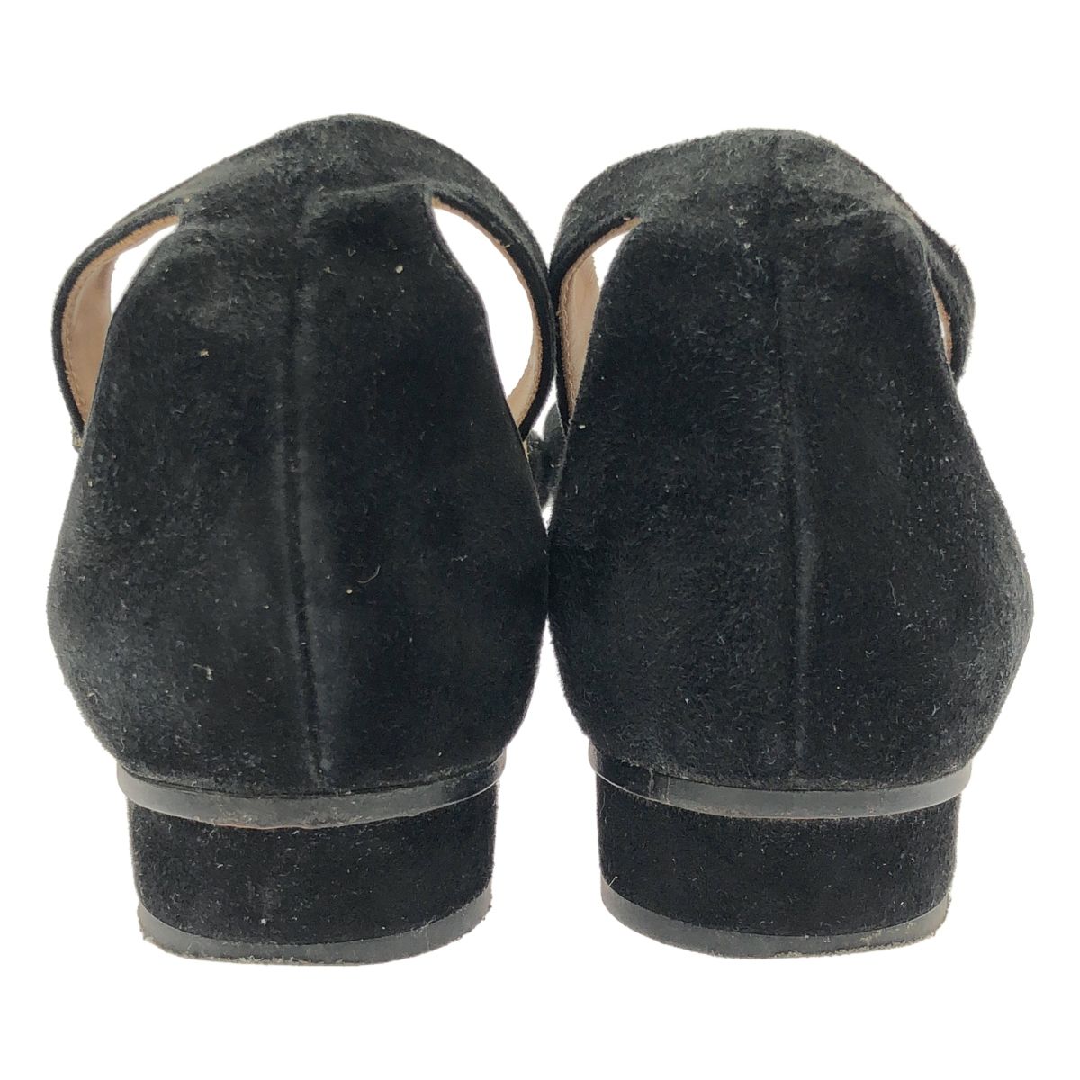 Chloe クロエ スウェードレザーベルトストラップシューズ ブラック 37