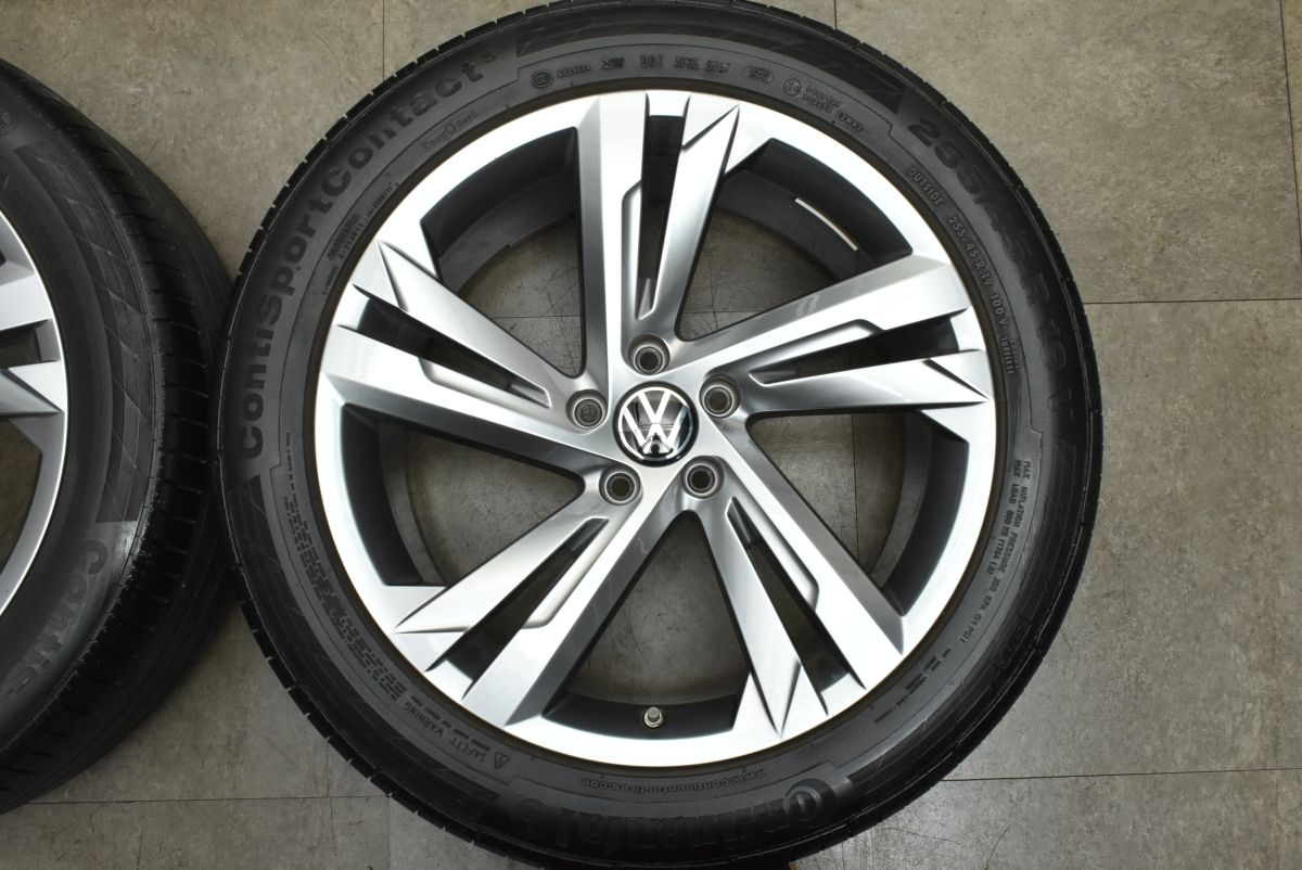 【程度良好】フォルクスワーゲン 5N ティグアン TSI Rライン 純正 19in 8.5J +35 PCD112 スポーツコンタクト5SUV ...