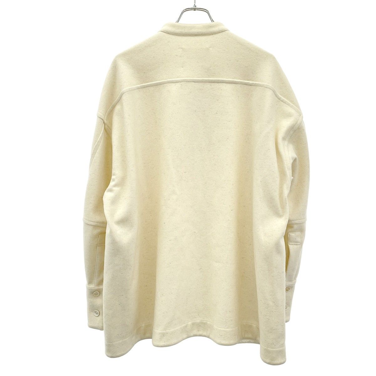 JIL SANDER ジルサンダー 22AW バンドカラーネックカフスウールシャツ J02DL0017 アイボリー 38 JIL SANDER ジルサンダー 22AW バンドカラーネックカフスウールシャツ
