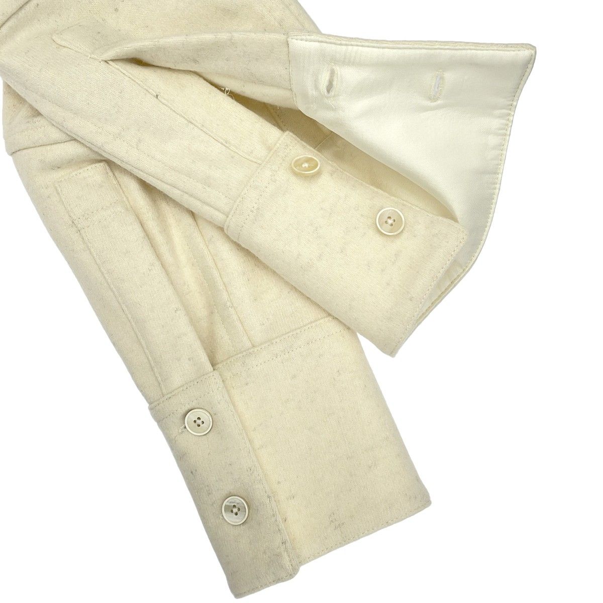 JIL SANDER ジルサンダー 22AW バンドカラーネックカフスウールシャツ J02DL0017 アイボリー 38 JIL SANDER ジルサンダー 22AW バンドカラーネックカフスウールシャツ