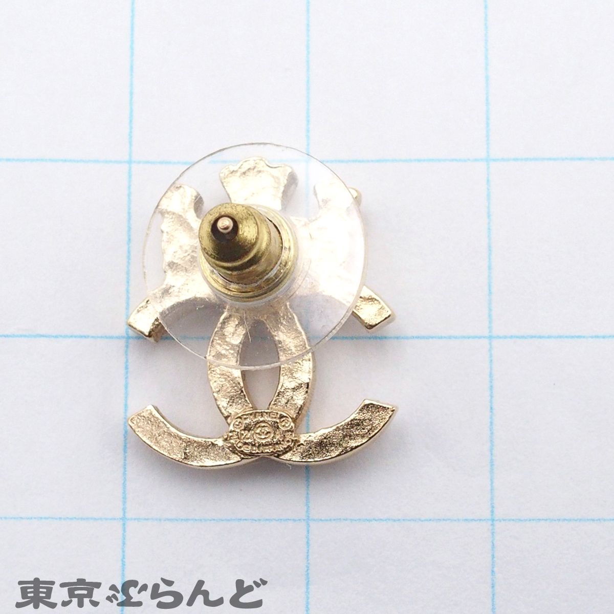 シャネル CHANEL ピアス ライトゴールド メタル ココマーク 王冠