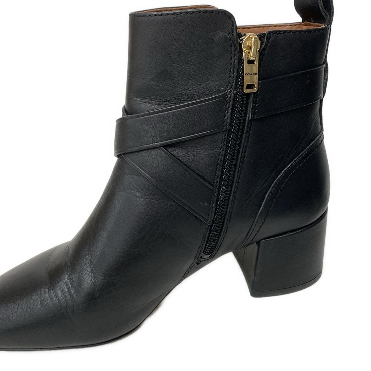 COACH(コーチ) ショートブーツ 7C レディース - 黒 レザー - メルカリ