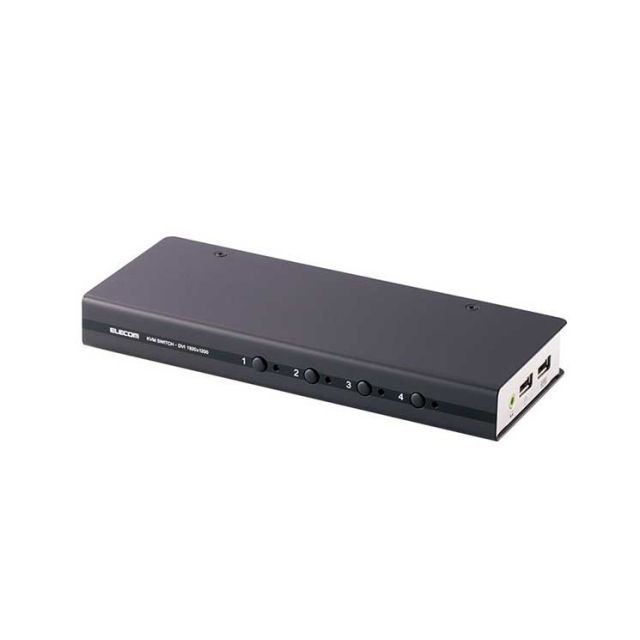 エレコム パソコン切替器 DVI対応 BOX型 4ポート ELECOM 【佐川急便にて5営業日以内発送】