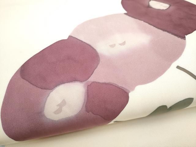 平和屋着物○日展染色作家 高久空木 ろうけつ染 塩瀬 九寸名古屋帯