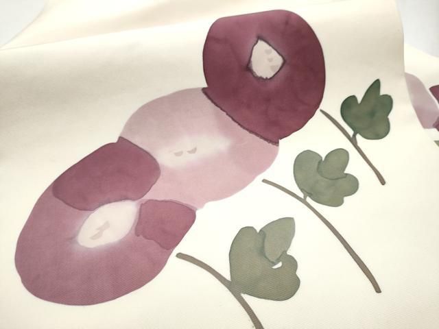 平和屋着物○日展染色作家 高久空木 ろうけつ染 塩瀬 九寸名古屋帯