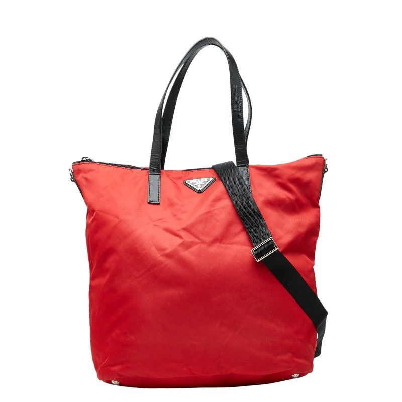 プラダ 三角ロゴプレート テスート トートバッグ ショルダーバッグ