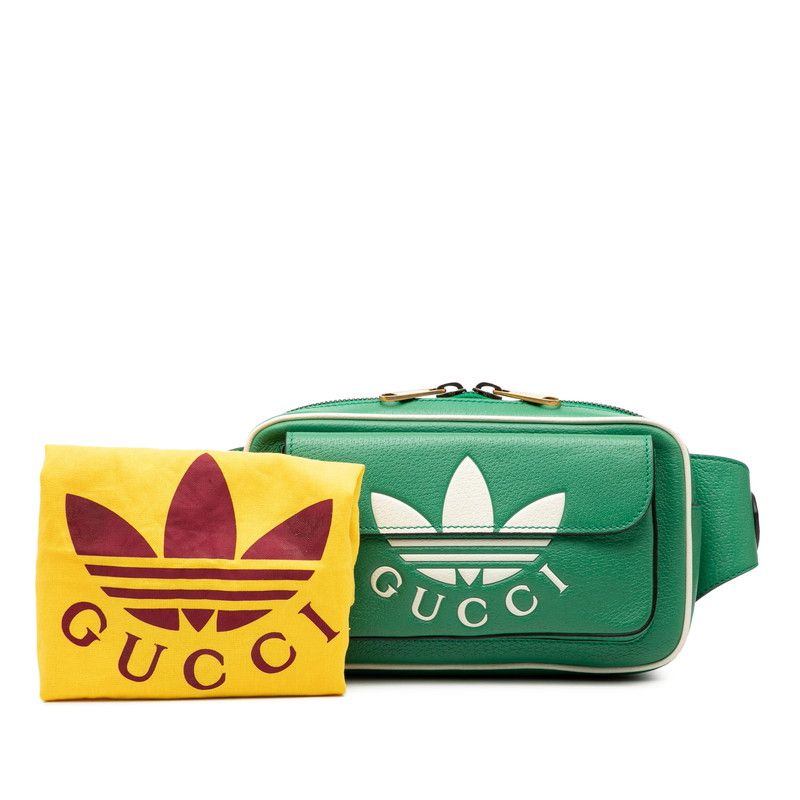 グッチ × アディダス ボディバッグ バムバッグ 722141 グリーン