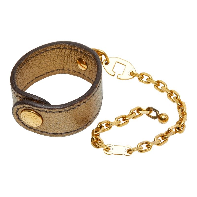 エルメス ノマド グローブホルダー 手袋ホルダー ゴールド レザー