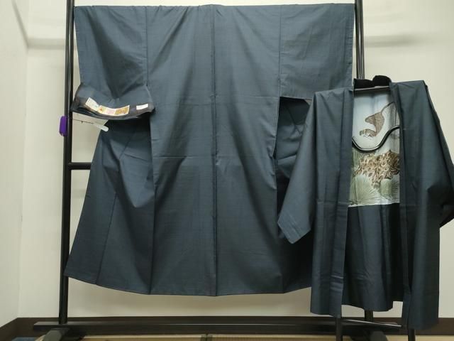 平和屋着物●男性　本場大島紬　アンサンブル　100亀甲　総詰め　常口トミ作　証紙付き　正絹　逸品　未使用　CABC8021gh 平和屋着物○男性 本場大島紬 アンサンブル 100亀甲 総詰め 常口トミ作