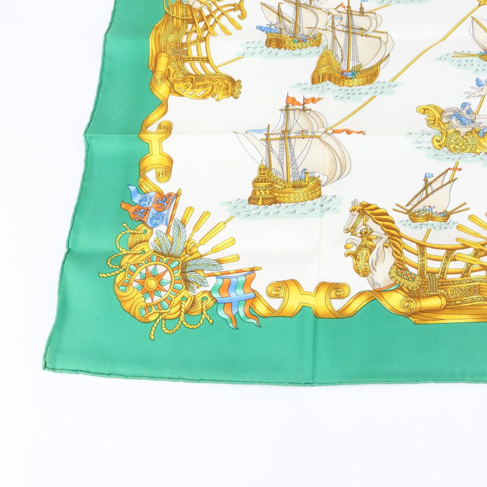 極美品 エルメス タグ付 カレ 90 光の帆船 Voiles de Lumiere シルク