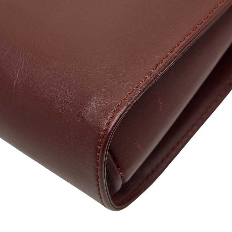 カルティエ マストライン クラッチバッグ セカンドバッグ ワインレッド