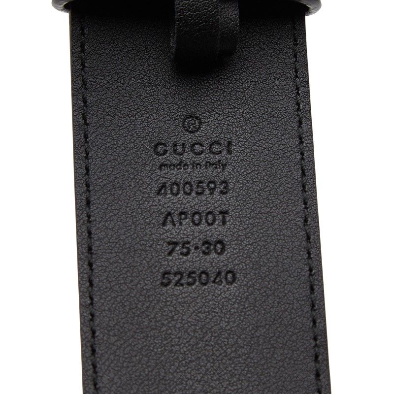 グッチ GGマーモント ダブルG ベルト サイズ:75/30 400593 ブラック