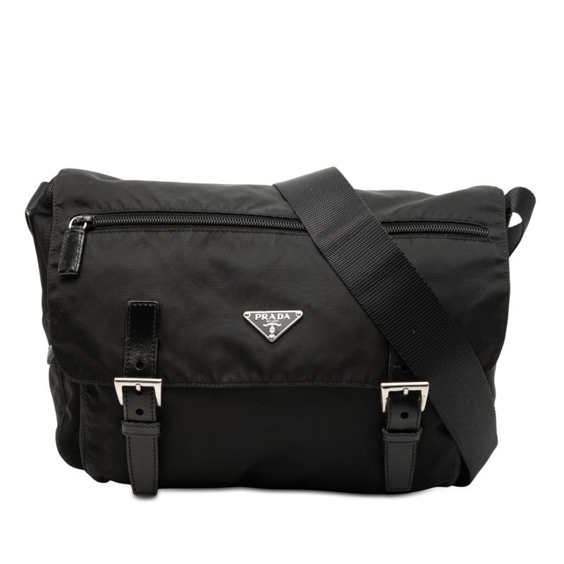 プラダ 三角ロゴプレート ショルダーバッグ メッセンジャーバッグ