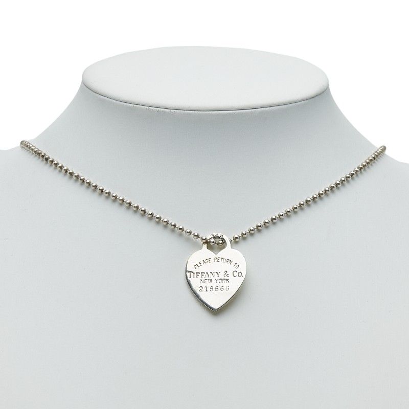 【美品】ティファニー ハートタグ ボールチェーン ロングネックレス SV925 ティファニー リターン トゥ ティファニー ハートタグ ロング