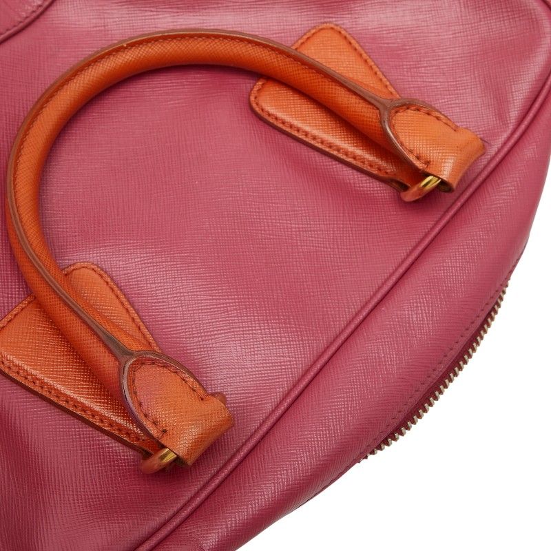 プラダ 三角ロゴプレート ハンドバッグ ショルダーバッグ 2WAY ピンク