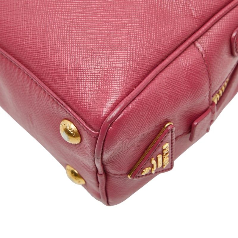 プラダ 三角ロゴプレート ハンドバッグ ショルダーバッグ 2WAY ピンク