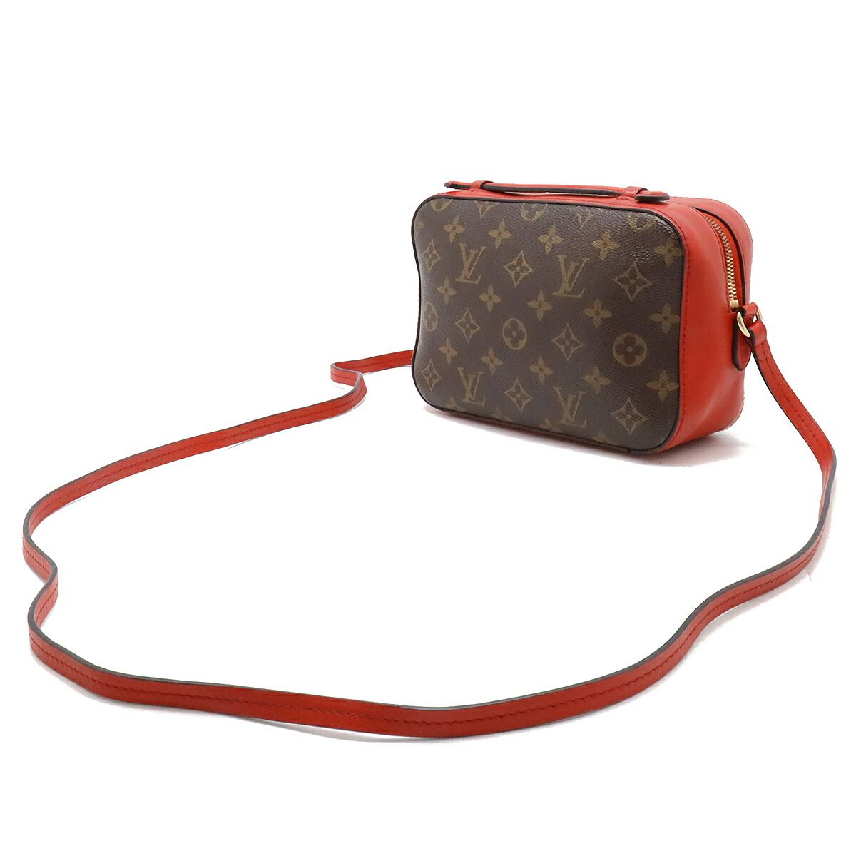 LOUIS VUITTON ルイ ヴィトン モノグラム サントンジュ ショルダーバッグ 斜め掛け ポシェット レザー コクリコ 赤 レッド M43556 ルイ・ヴィトン Louis Vuitton サントンジュ 斜め掛け ショルダー